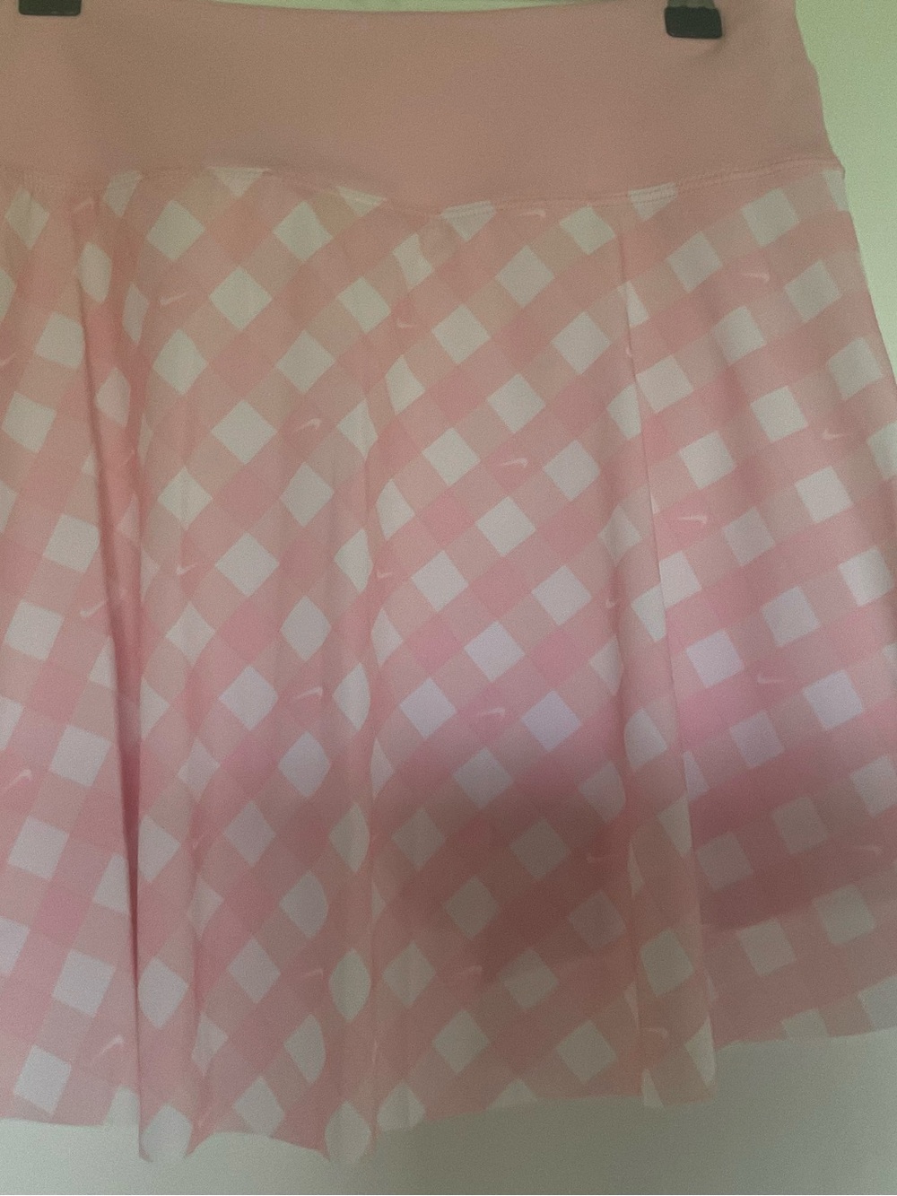 Nike Pink and White Checkered Pleated Tennis Skirt - Picture 2 of 3